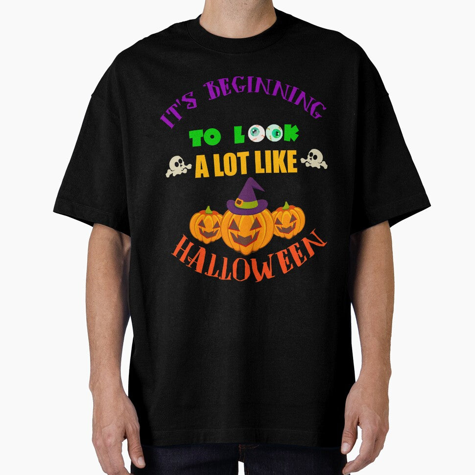It's Beginning To look A Lot Like Halloween Pumpkin T-Shirt by Bendthetrend