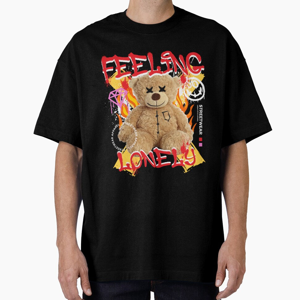Feeling Lonely Teddy Bear Graphic Print by himx05