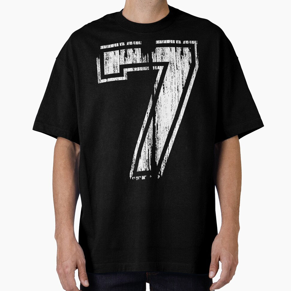 White Distressed Sports Number 7 by adamcampen