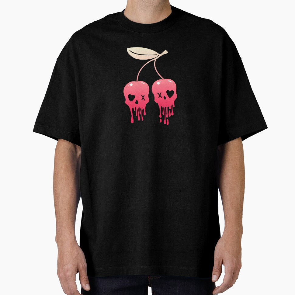 Cherries Skull Pastel Goth by Fran Fryberg