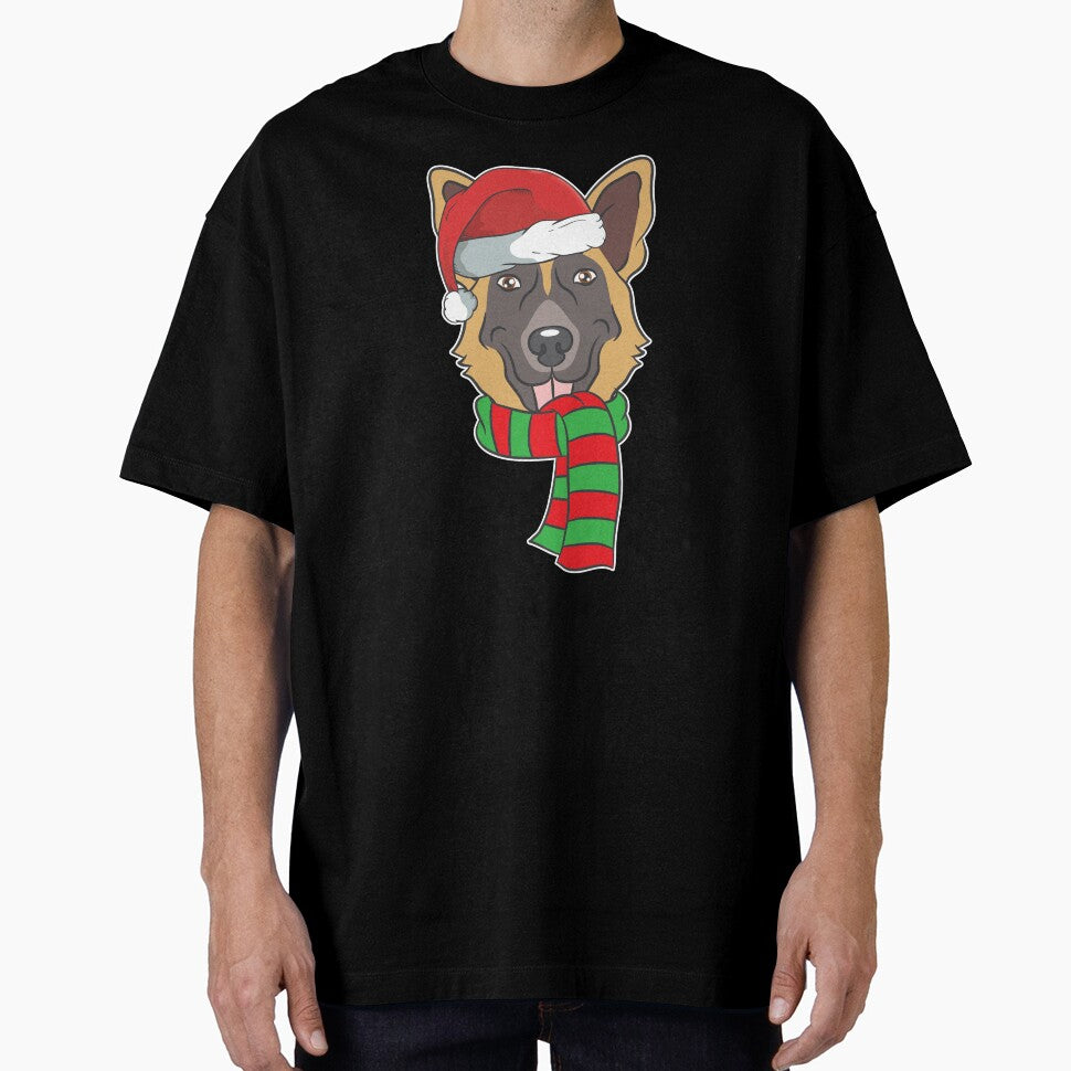 Funny Christmas Dog Xmas Santa German Shepherd Holiday Gift by haselshirt