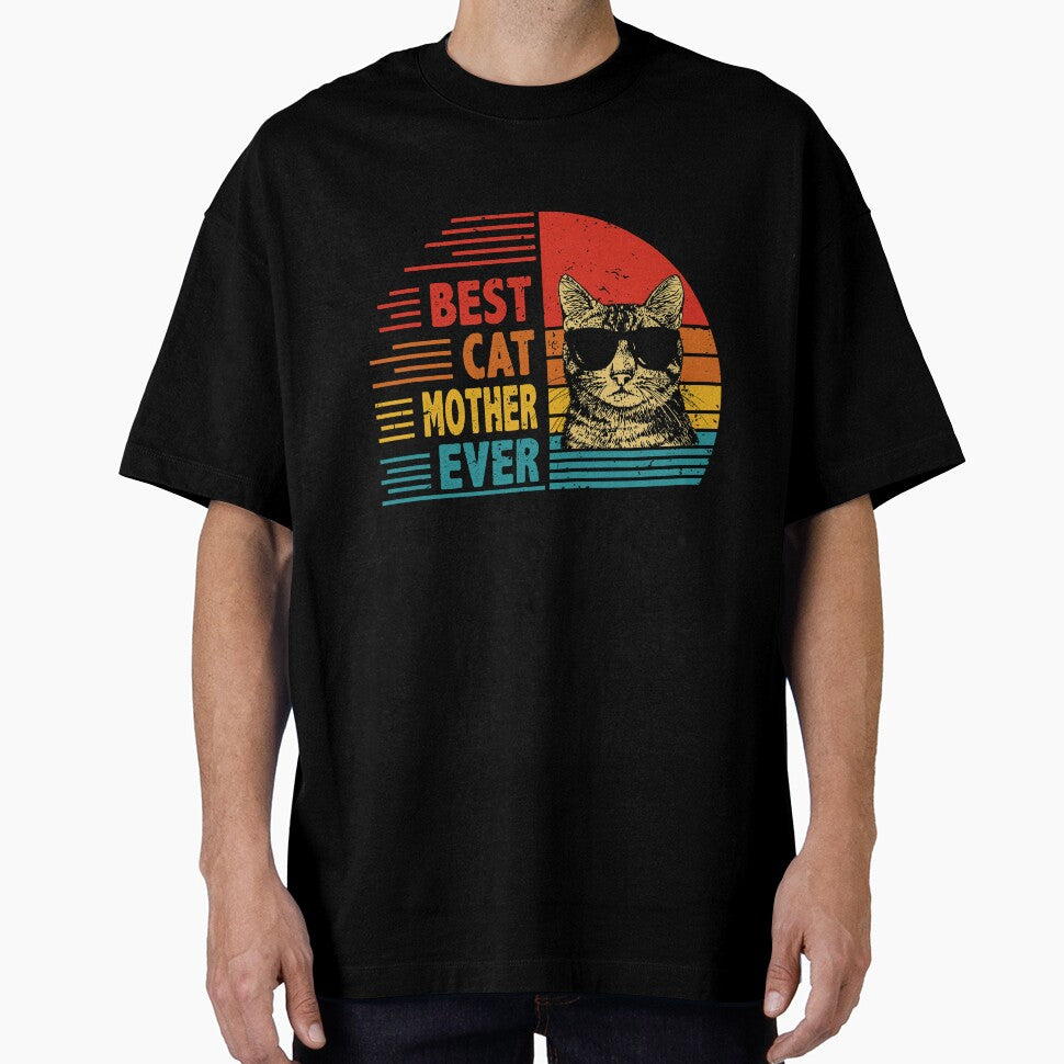 Vintage Retro Best Cat Mother Ever Funny Cat Lover Mother's Day Gift by EdwinaEmmanoiCo