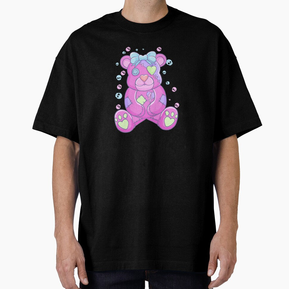 PASTEL GOTH TEDDY BEAR STUFFED ANIMAL GOTH by sobriowslen