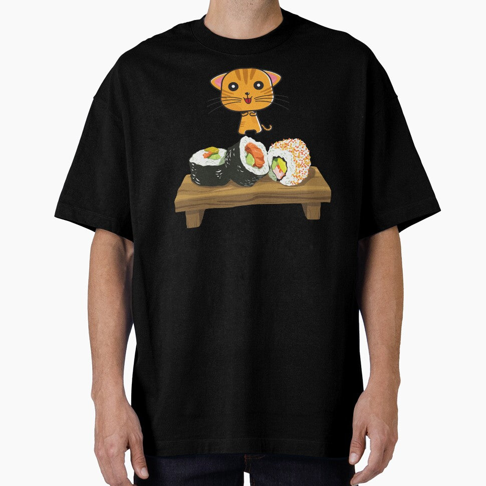 Cute cat craving Sushi by AGDesignstore