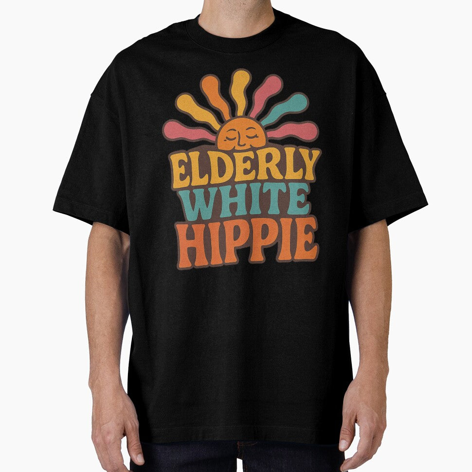 Elderly White Hippie Trending Funny Saying Hippie Men Women by NightWisdom
