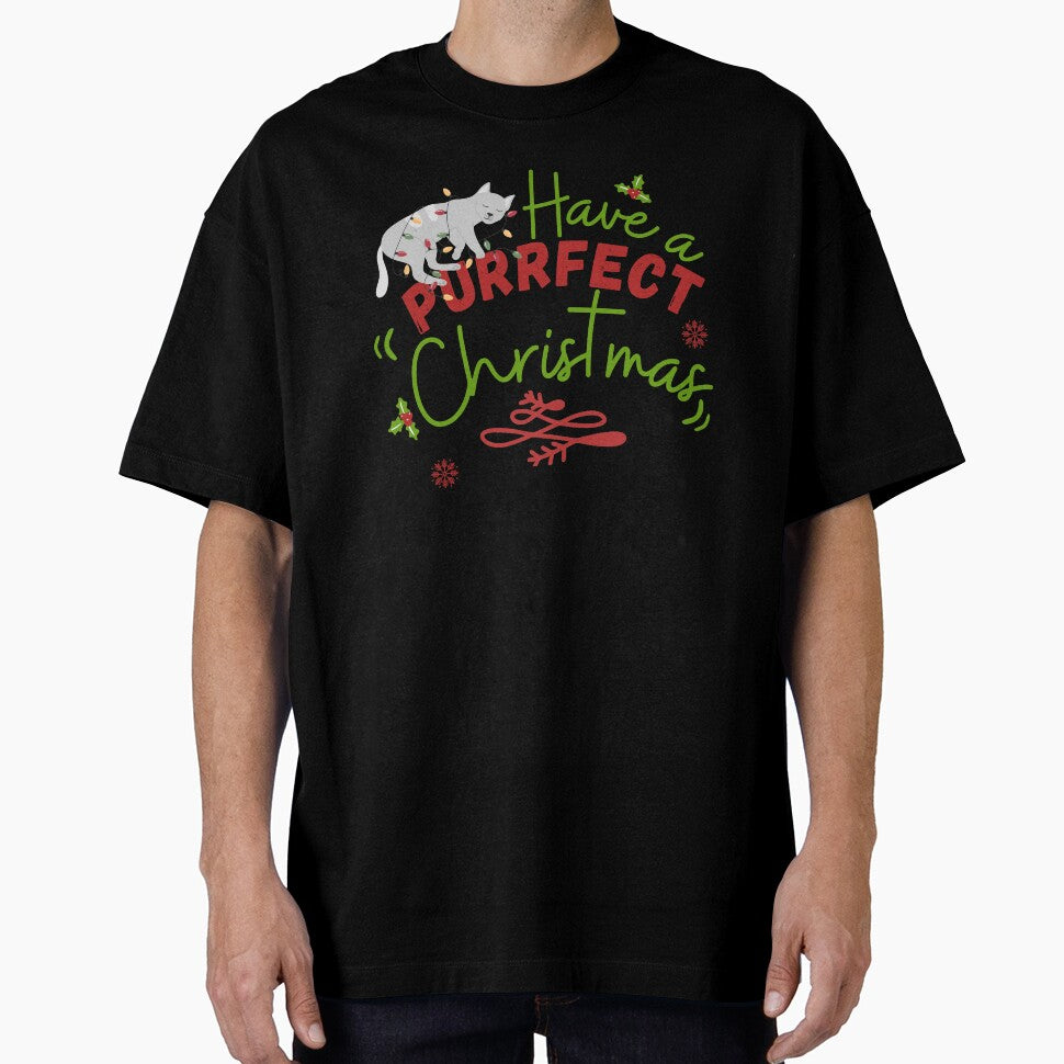 Cat lover  christmas cat, Have a purrfect christmas-Funny Cat by medoutfits