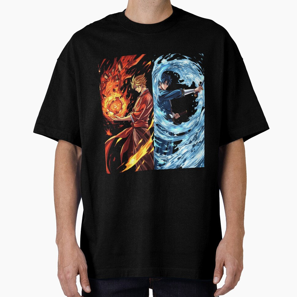 Volcanic Fire and Spiral Water Anime Warrior Duel by Animepopstudio
