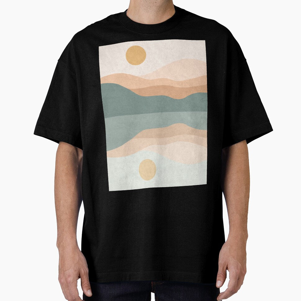 Mountain Mid Century Modern Boho Japandi by MnmlArt