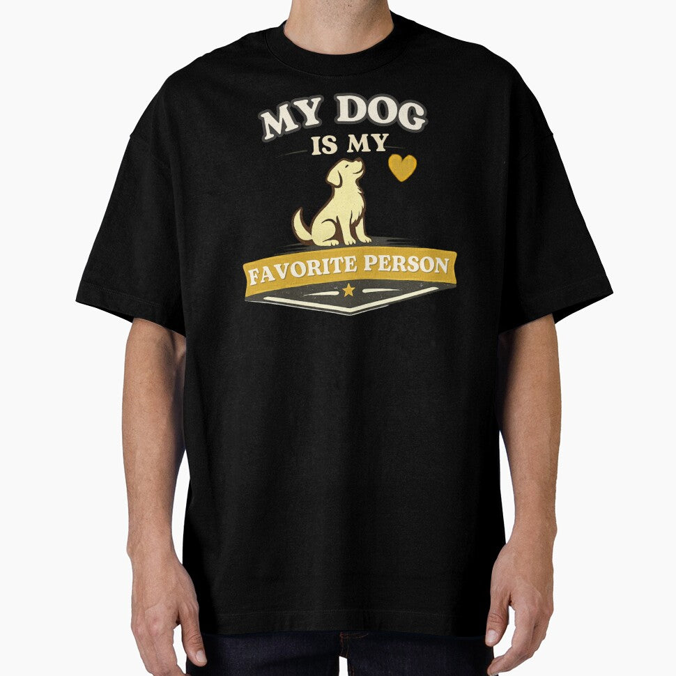 My Dog Is My Favorite Person Shirt – Funny Dog Lover Vintage Graphic Tee by AdicretorDesign