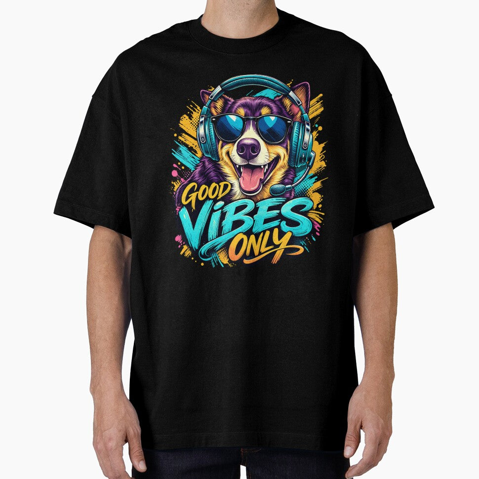 Good Vibes Only – Cute Dog Lover Shirt by ArtsBorn2Create