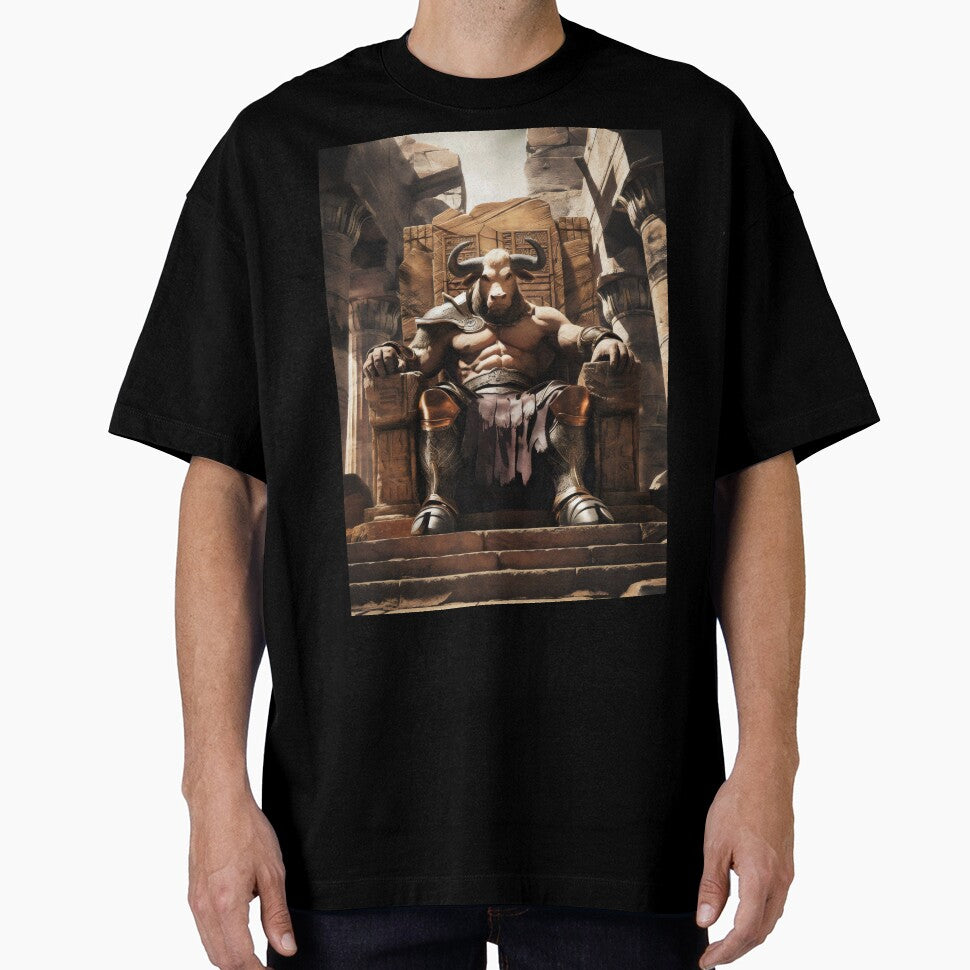 Minotaur king on throne. by MyHappyArtShop