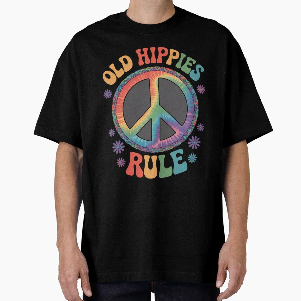 Old Hippies Rule Hippie Hippy Gift by HesterFoley