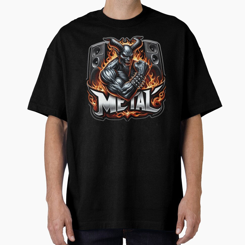 Fiery Devil Fist Dark Art Metal Design by DeimosArtIntl