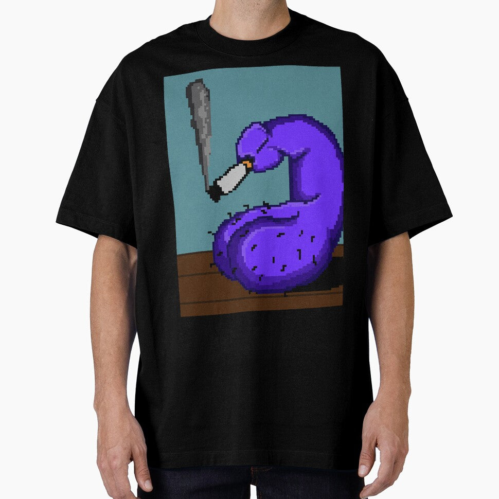 "Cigarette Break Pixel in Purple" by KatBlouchArt
