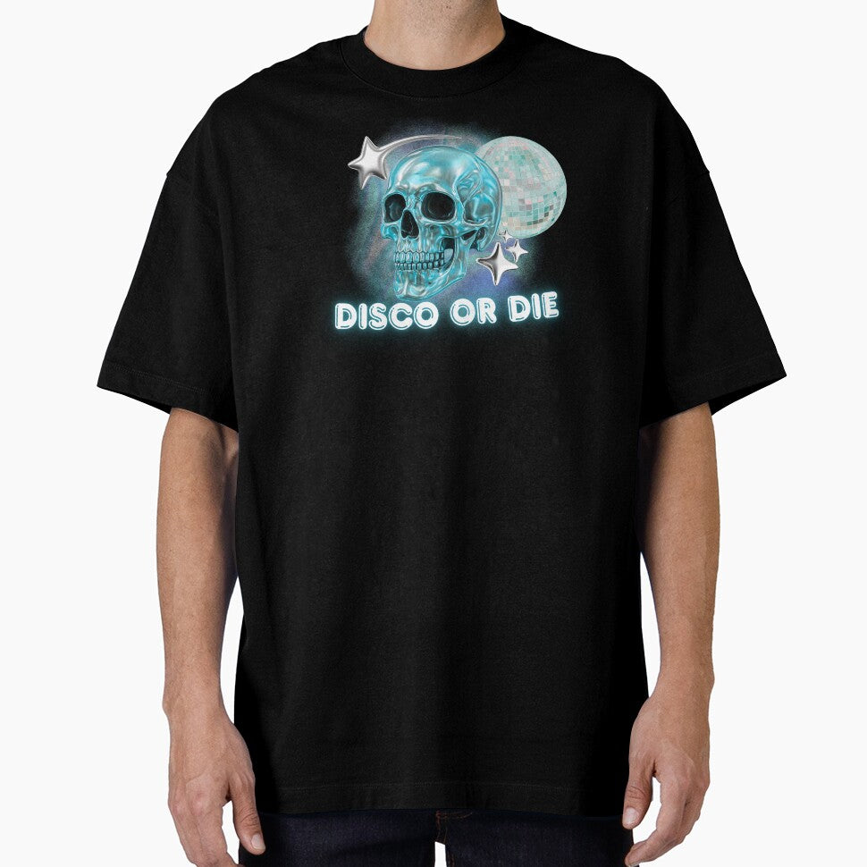 Disco or Die Skull in Y2K Retro Aesthetic by ClearStatements