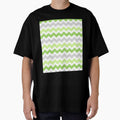 Lime Green Grey Chevron Pattern by dreamingmind