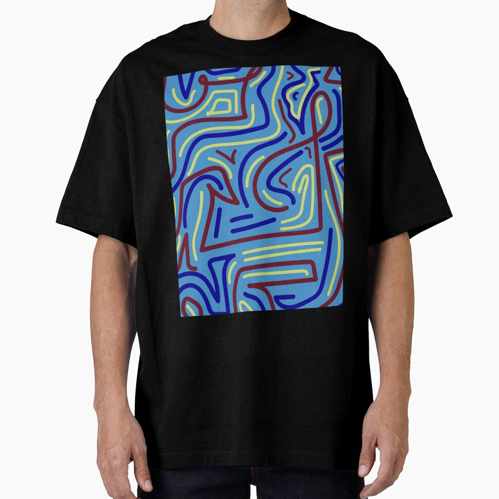 90s movie theater inspired funky swirling pattern- Modern Life by studioarchive