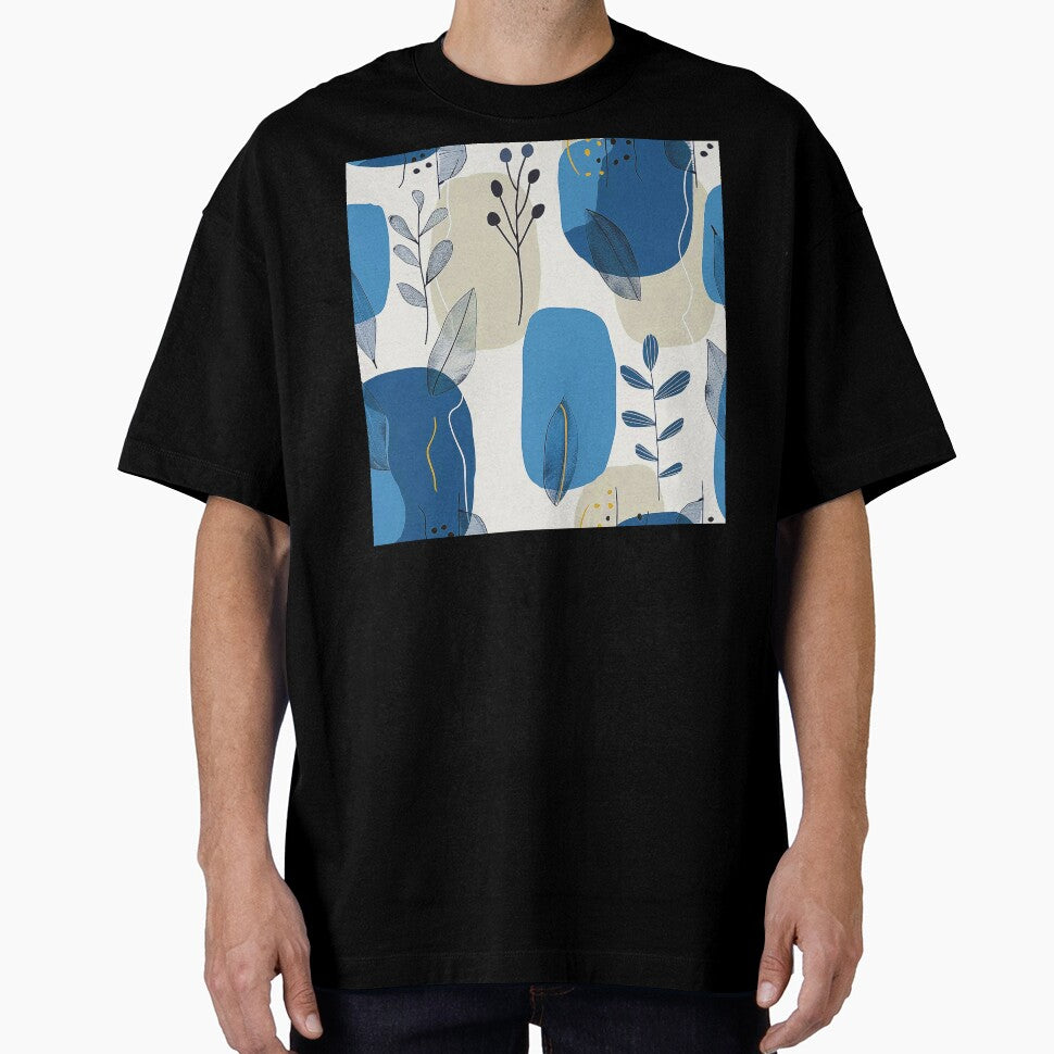 Boho-Style Cool Blue Hues Abstract Art Designs by DEC02