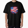 Patriotic American Flag Colors T-Shirt by ARTSWAG99