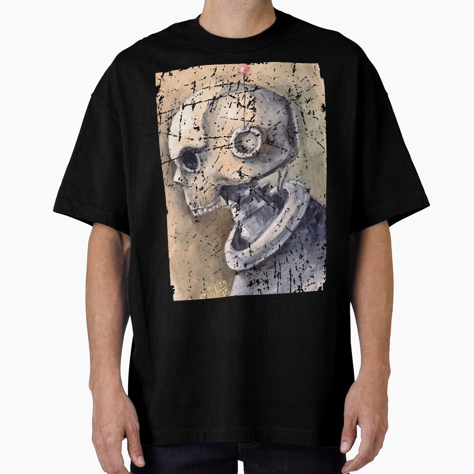 Skull Robot. Vintage grunge style by ErchulMali