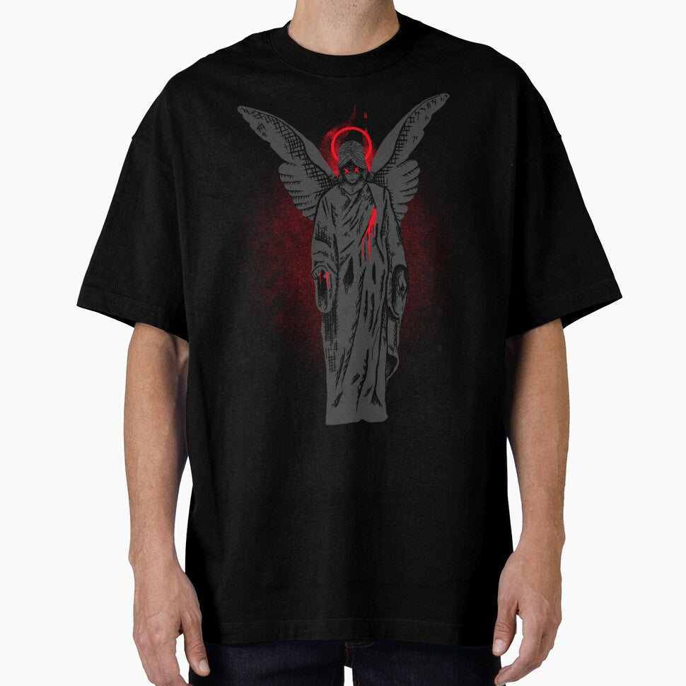 Gothic Angel Wings Tee, Unisex Heavy Cotton T-Shirt, Edgy Graphic Tee, Alternative Fashion, Unique Gift - Streetwear men - Streetwear women by UsandCoDesigns