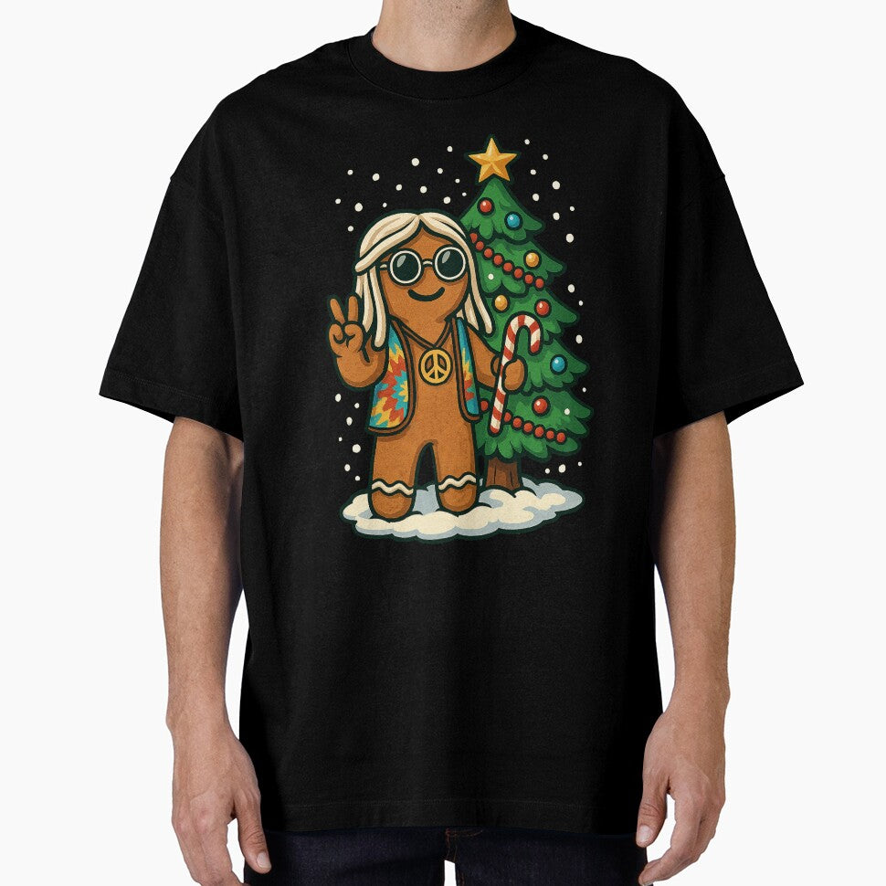 Hippie Christmas Gingerbread Man 70s Men Women Hippie by BlueBerry-Pengu
