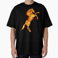 Flaming Orange Fire Horse by Atteestude