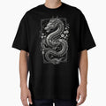 Japanese Dragon with Cherry Blossom Premium Tri-Blend by sinkedink