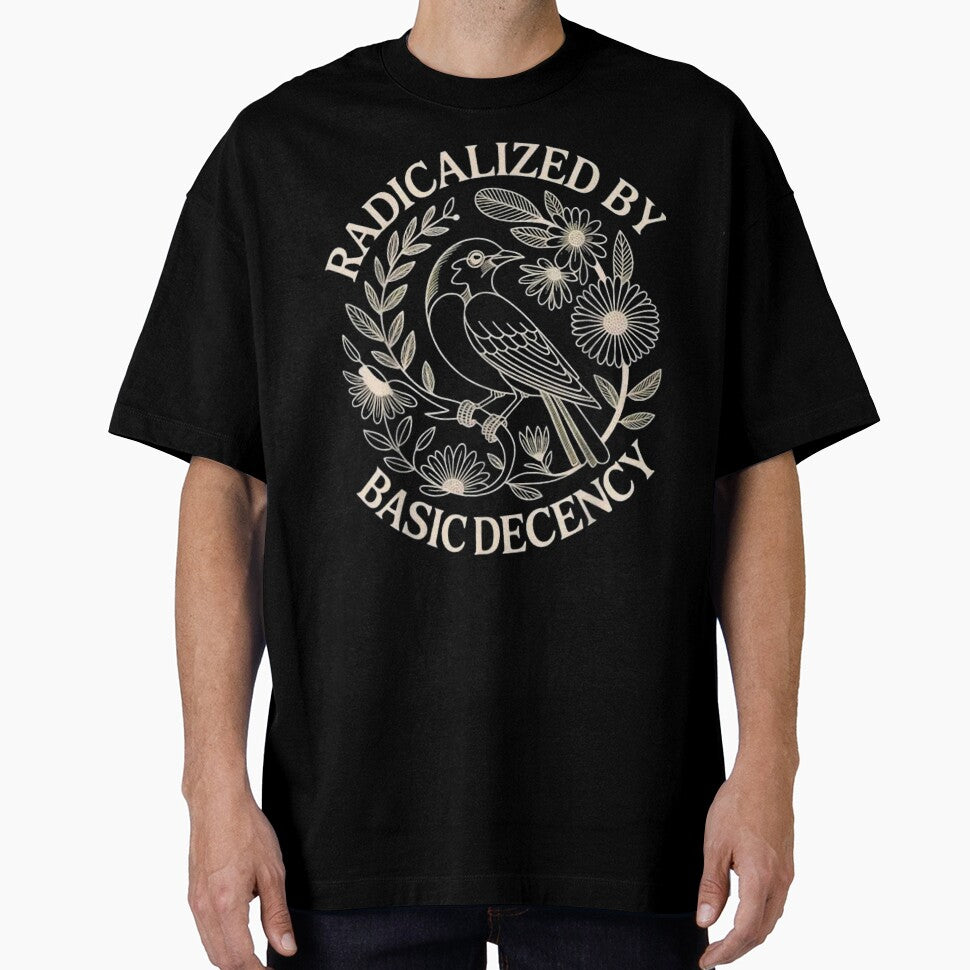 Radicalized By Basic Decency Floral Empowerment Feminist Design by michealhunt1