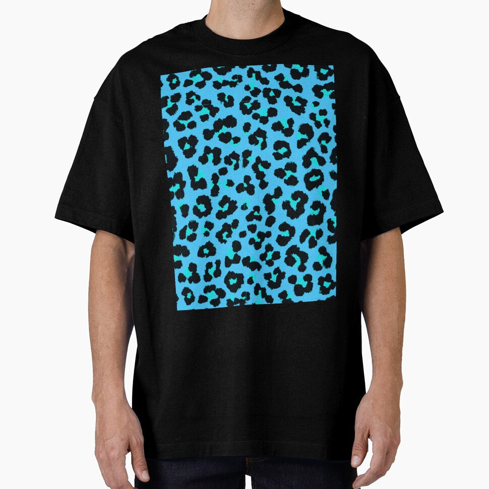 Blue Leopard Skin Print Pattern by Bunmigraphics