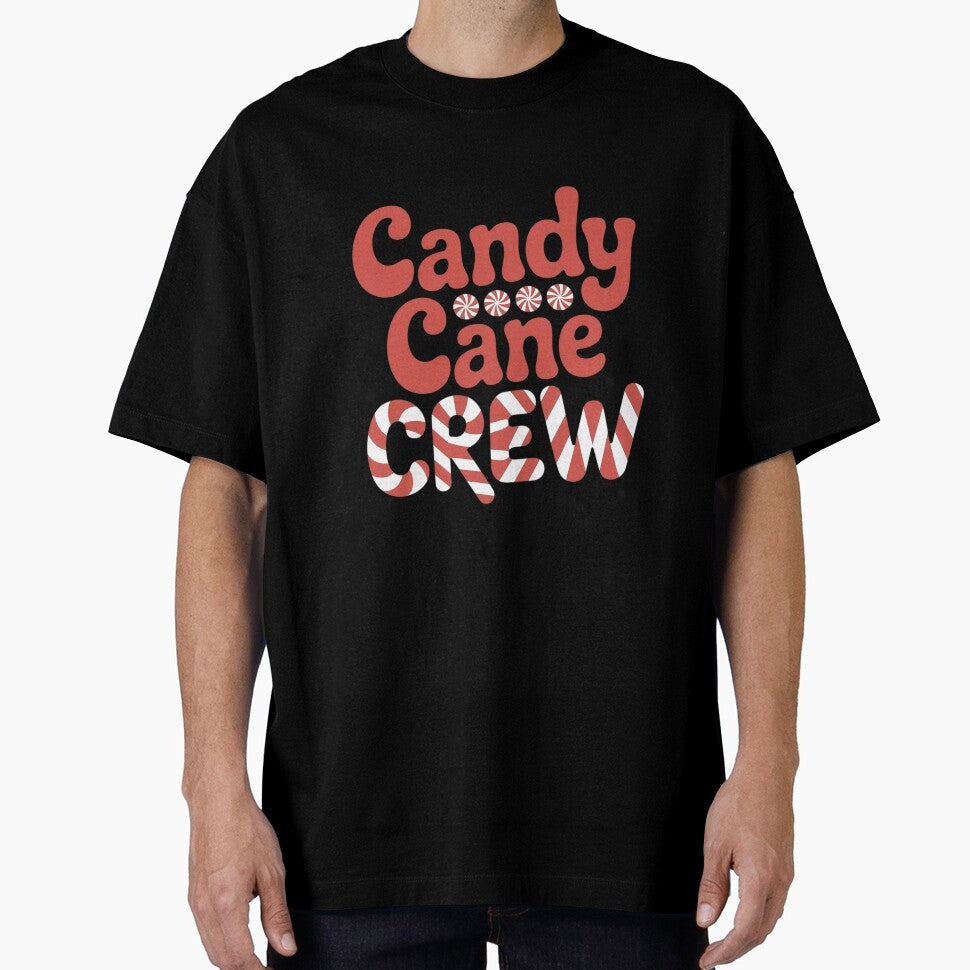 Funny Matching Family Christmas Candy Cane Crew Black Crew Neck by khorbiasieno