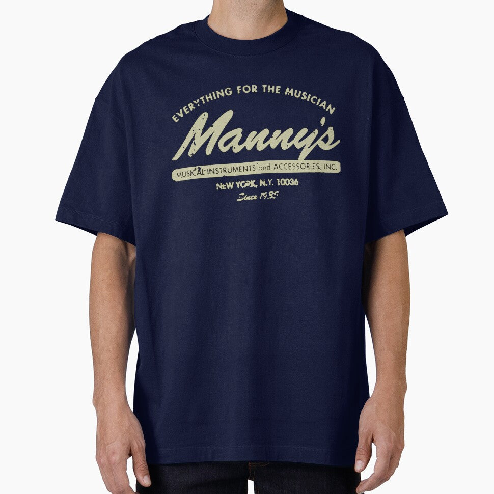 Manny’s Musical Instruments, New York - distressed Vintage Retro Rock & Roll Punk T shirt by Kludoman