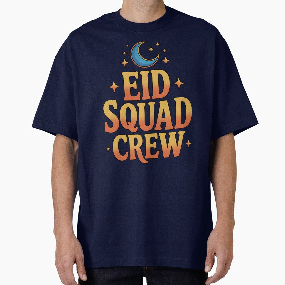 Eid Squad Crew, Crescent Moon Muslim Eid Mubarak, Ramadan Moon Stars Family, Islamic Celebration by NewaveBoutique