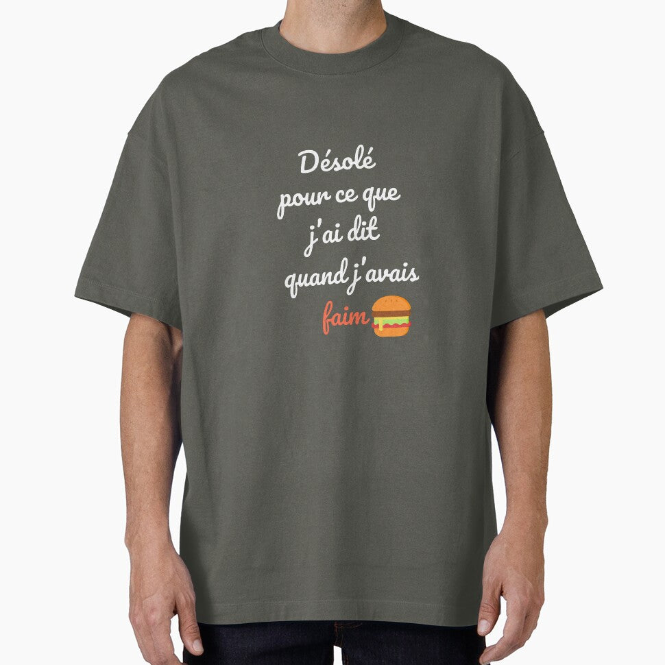 “Sorry for what I said when I was hungry” funny t-shirt – Funny and quirky gift by MyGraphixCraft