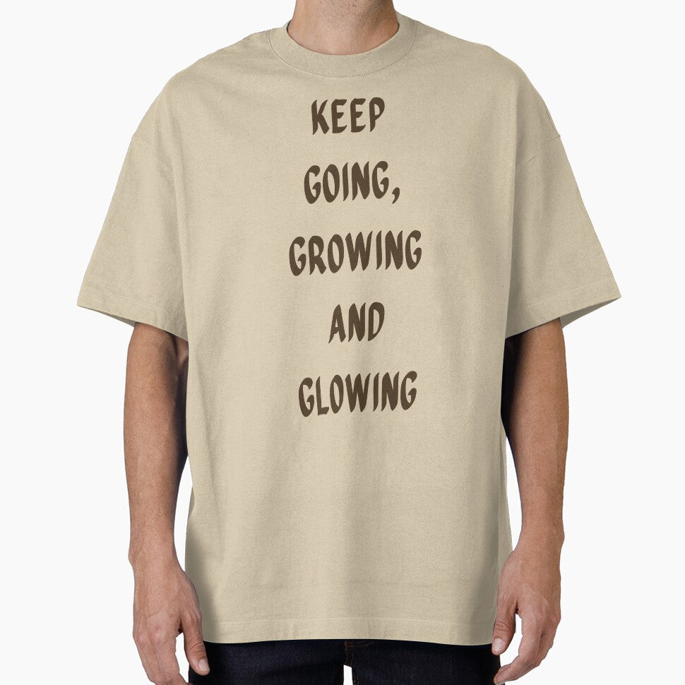 Keep Going Growing Glowing Motivational Quote by fleur-atelier
