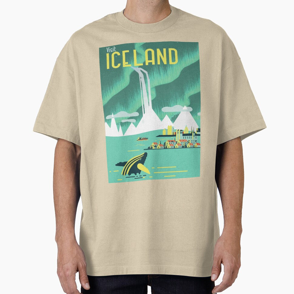 VINTAGE ICELAND TRAVEL Poster, Visit Iceland Travel Art Poster or Canvas Print, Vintage Travel Posters by 12thStFactory