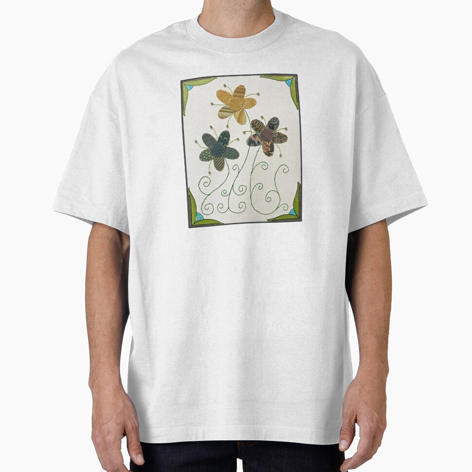 3 Curlicue Flowers #1 by ErinBrieArt