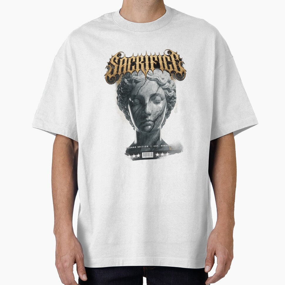 Sacrifice Dark Grunge Aesthetic Gothic Statue Design by InkDropLabs