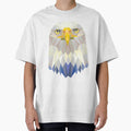 Bald Eagle Head USA T-Shirt Geometric Polygon Design Tee by AllStarMerch