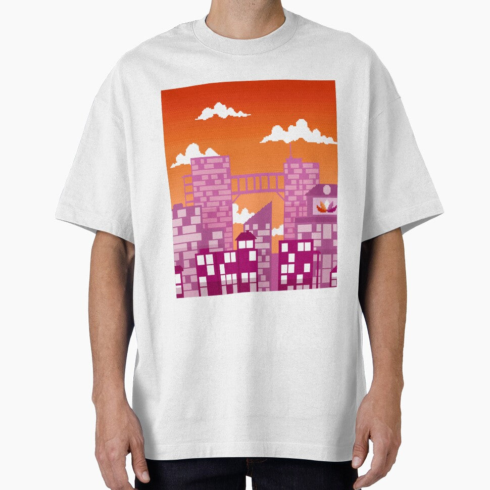 Pixel Lesbian Pride City by MetallicWings15