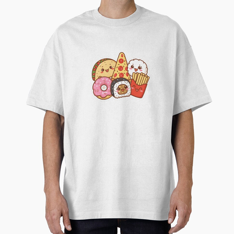 Kawaii Snacks Assortment – Cute Pizza, Sushi, Donut, Tacos and Fries by KawaiiAI-Art