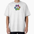 Rainbow gradient paw print by Camilla Wynter
