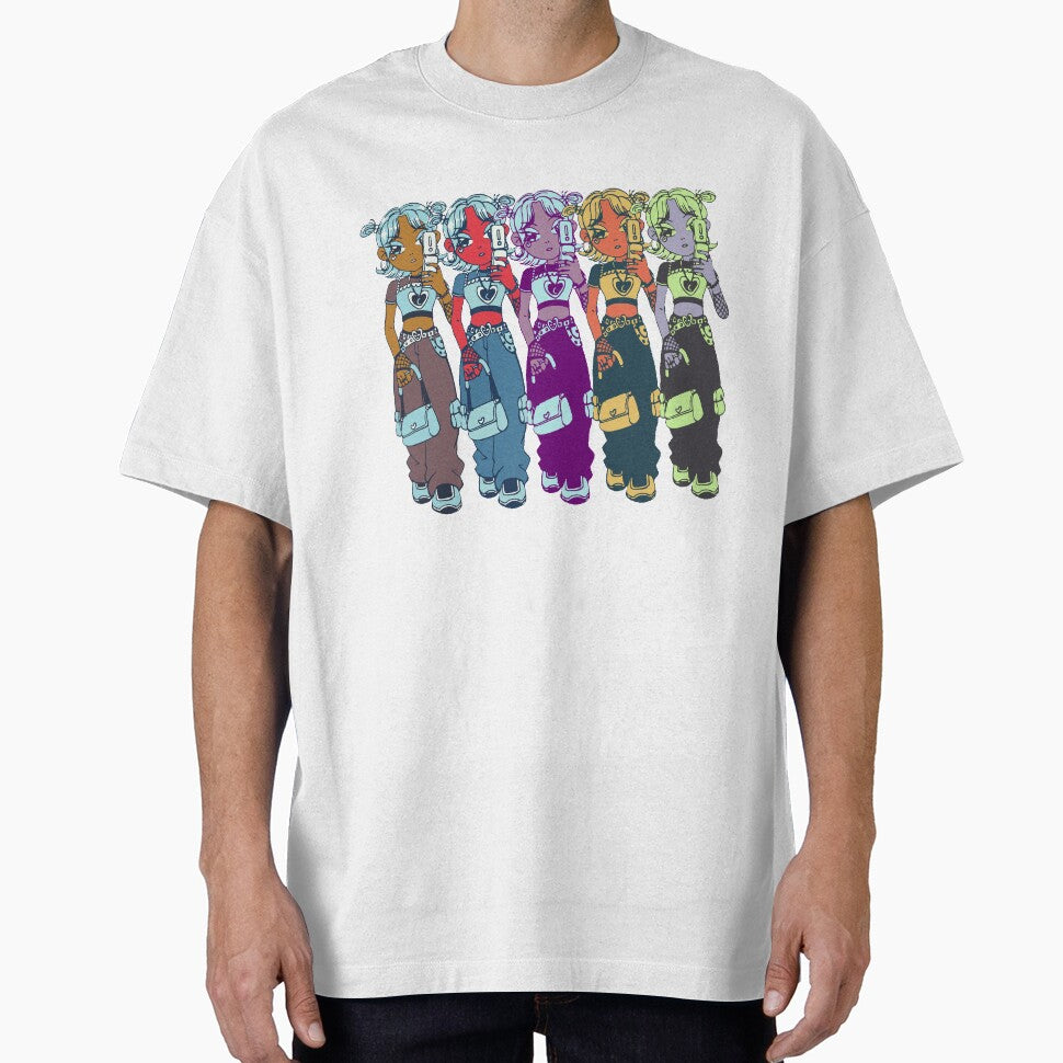 Y2K Baddies Art Print Aesthetic Fashion Girls Poster Millennial Nostalgia Sticker T-Shirt by Wander & Whim Designs