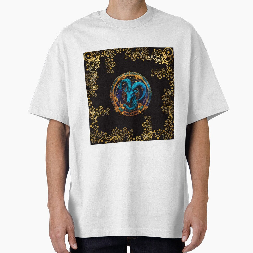 CAPRICORN ZODIAC SIGN ON BLACK AND WITHOUT FONT by ORIGENcreate