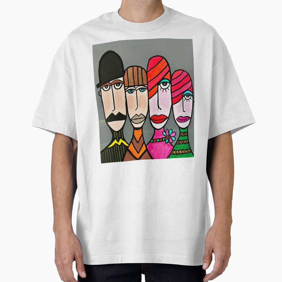 Colorful Pop Art Family – Original Art Design | Fun and Creative Gift by CathPainting