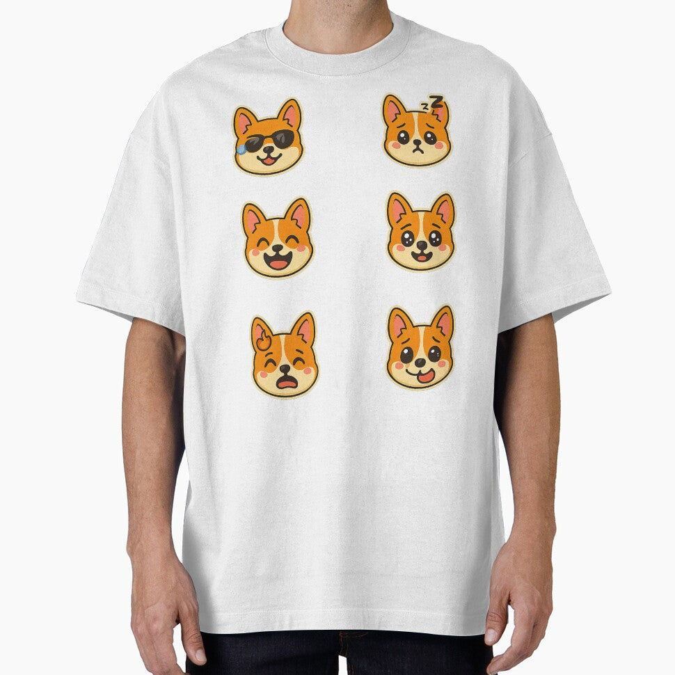 Cute Kawaii Corgi Emoji Set 2, Kawaii Corgi by graphic-genie
