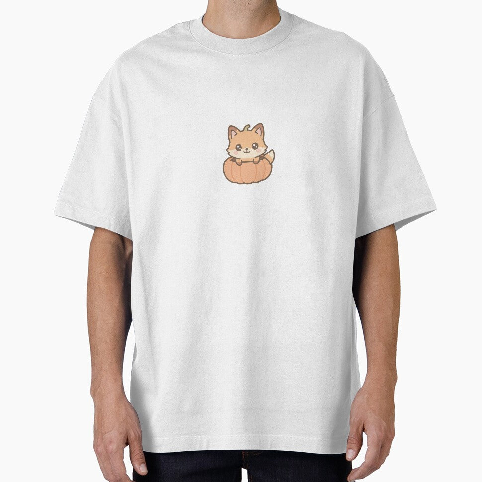 Kawaii Fox in Pumpkin – Cute Chibi Autumn Design by Meow-WoofDesign