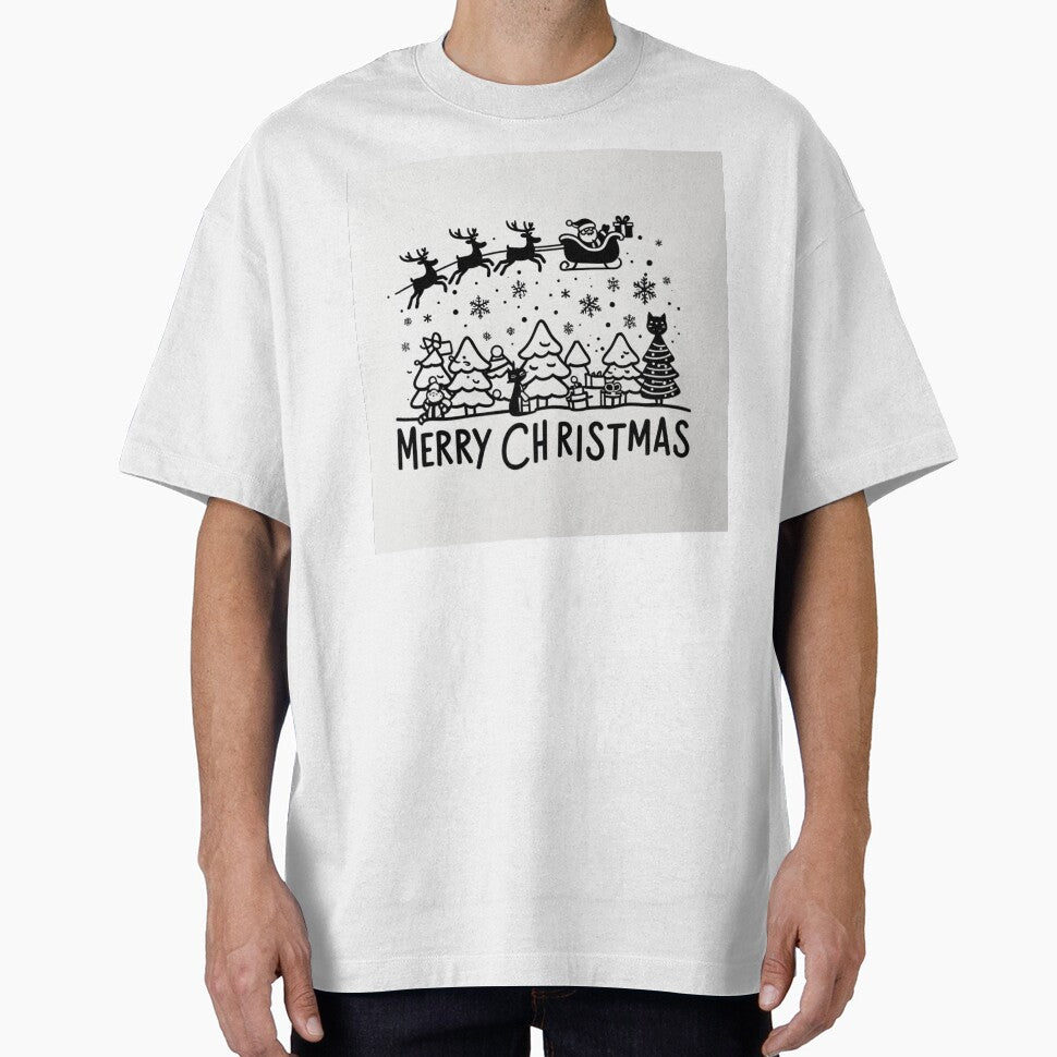 004 Merry Christmas in Black And White by Alexis Art Collection