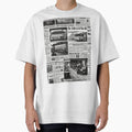 Old daily newspaper journal magazine black and white retro urban style by Carlos Gudino