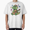 Cartoon Dinosaur, Cartoon Dinosaur Playing Guitar by graphic-genie
